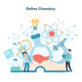 Chemistry online studying concept. Online course or webinar