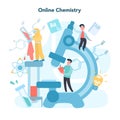 Chemistry online studying concept. Online course or webinar