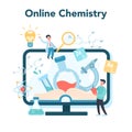 Chemistry online studying concept. Online course or webinar