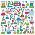 Chemistry Pharmacology Natural sciences Vector doodle set