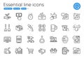 Chemistry pipette, Money currency and Rainy weather line icons. For website, printing and application. Vector