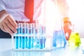 Chemistry professor scientist in science chemical lab Royalty Free Stock Photo