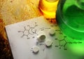 Chemistry reaction formula Royalty Free Stock Photo