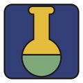 Chemistry round bottle, icon