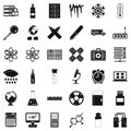 Chemistry science icons set, simple style Royalty Free Stock Photo