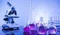 Chemistry science, Laboratory glassware background