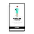 Chemistry Scientist Woman In Laboratory Vector illustration
