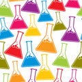 Chemistry seamless background. Royalty Free Stock Photo