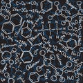 Chemistry seamless pattern Royalty Free Stock Photo