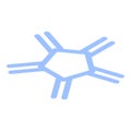 Chemistry star formula icon, isometric style