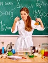 Chemistry teacher at classroom