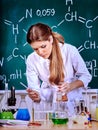 Chemistry teacher at classroom