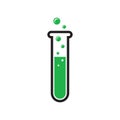 Chemistry test tube - icon design. Flask concept sign. Science symbol. Graphic design element.