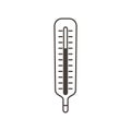 chemistry thermometer measuring science line style