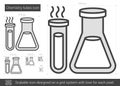 Chemistry tubes line icon.