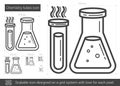 Chemistry tubes line icon.