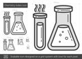 Chemistry tubes line icon.