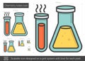 Chemistry tubes line icon.