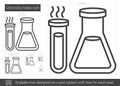 Chemistry tubes line icon.