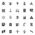 Chemistry vector icons set