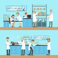 Chemists In The Chemical Research Lab Doing Experiments And Running Chemical Tests Royalty Free Stock Photo