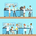 Chemists In The Chemical Research Laboratory Doing Experiments And Running Chemical Tests Royalty Free Stock Photo