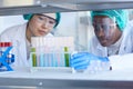 Chemists working with analysis Royalty Free Stock Photo