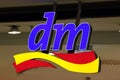 Chemnitz, Germany - June 12, 2023: Logo of Dm drogeriemarkt store. Headquartered in Karlsruhe, Dm-drogerie markt is a chain of