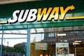 Chemnitz, Germany - 16-10-2021: Subway sandwich store. Exterior view of Subway restaurant in Germany. One of the fastest Royalty Free Stock Photo