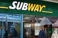 Chemnitz, Germany - 16-10-2021: Subway sandwich store. Exterior view of Subway restaurant in Germany. One of the fastest Royalty Free Stock Photo