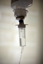 Chemotherapy drug drop falling