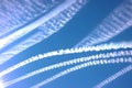 chemtrails in blue sky. AI generated Royalty Free Stock Photo