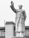 CHENGDU, CHINA - AUGUST 27, 2012: Statue of Chairman Mao Zedong on Tianfu Square, Chengdu, Sichuan Province, China. Royalty Free Stock Photo