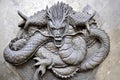 Chengdu, China: Bas Relief Dragon