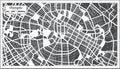 Chengdu China City Map in Retro Style. Outline Map