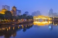 Chengdu, China Cityscape on the Jin River