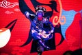 Chengdu, China - July 26, 2019: Face-changing Szechuan Chinese opera theater stunt performance in Chengdu China