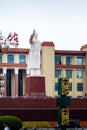 Chengdu, China - July 27, 2019: Tianfu Square with Chengdu with Mao Zedong Statue and Science Museum the largest public square in Royalty Free Stock Photo