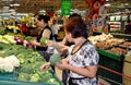 Chengdu, China: Shoppers at Super Market