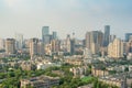 Chengdu city downtown skyline aerial view Royalty Free Stock Photo