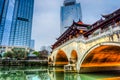 Chengdu`s Anshun Bridge Just Turned on its Lights