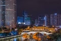 Chengdu Anshun bridge and Jingjiang river at night