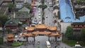 Chengdu Qintai touristic street aerial view