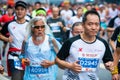 Senior chinese athlete at the Chengdu marathon