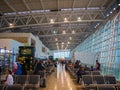 Chennai Airport, International Terminal. Passengers wait before boarding their plan