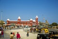 CHENNAI CENTRAL RAILWAY STATION, CHENNAI, TAMIL NADU, INDIA 20 FEBRUARY 2020 Crowded square in front of the Central RAILWAY STATIO