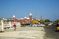 CHENNAI CENTRAL RAILWAY STATION, CHENNAI, TAMIL NADU, INDIA 20 FEBRUARY 2020 Crowded square in front of the Central RAILWAY STATIO