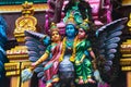 Chennai, India. Close view of religious figures of famous Arulmigu Kapaleeswarar Temple