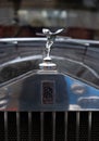 Chennai, India, December 18th 2022: Close up of The Spirit of Ecstasy. Rolls Royce remains a symbol of a luxurious car., Rolls- Royalty Free Stock Photo