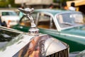 Chennai, India, December 18th 2022: Close up of The Spirit of Ecstasy. Rolls Royce remains a symbol of a luxurious car., Rolls- Royalty Free Stock Photo